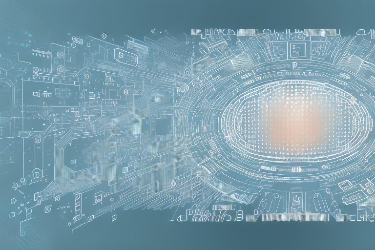 A digital landscape representing spatzenhausen with different symbolic elements like a computer mouse
