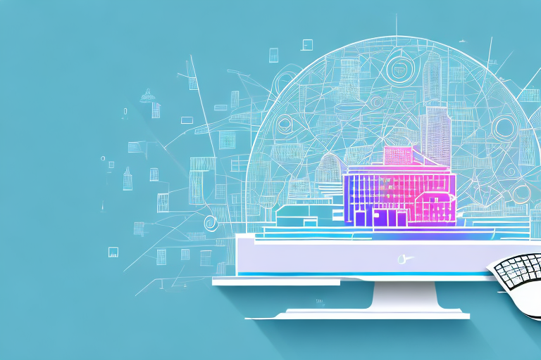 A vibrant digital cityscape