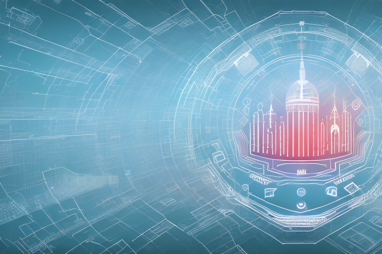 A digital landscape representing the internet