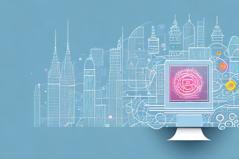A vibrant digital cityscape representing schwabmünchen
