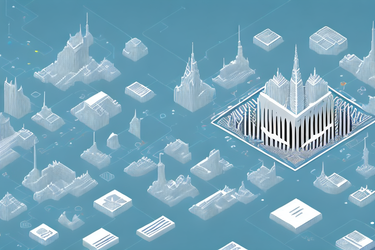 A digital landscape representing the internet