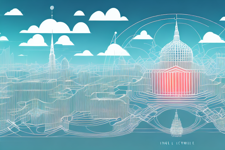 A digital landscape representing the internet
