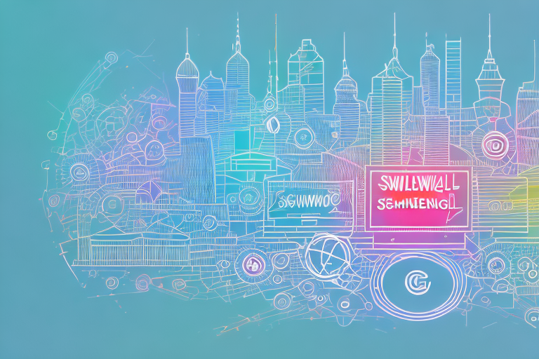 A vibrant digital cityscape representing schwegenheim