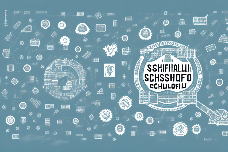 A digital landscape featuring iconic internet symbols and tools