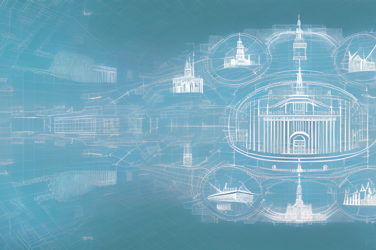 A digital landscape representing the internet