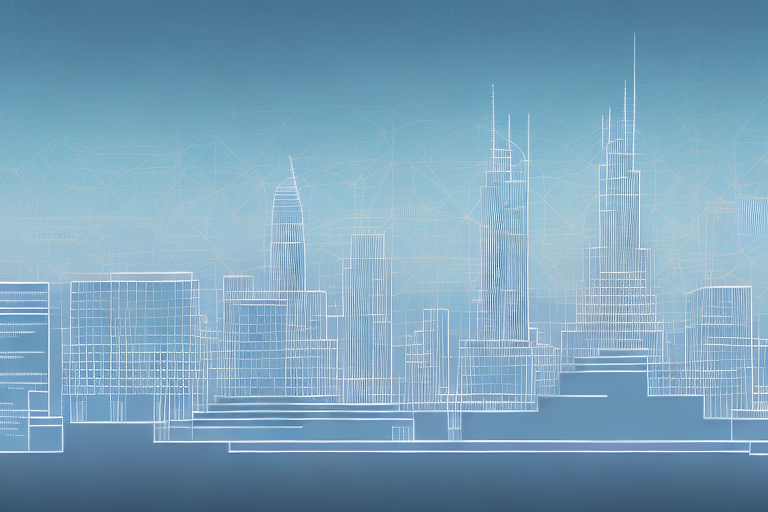 A digital cityscape representing internet agencies