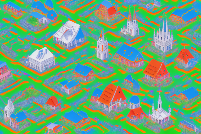 A vibrant digital landscape symbolizing the internet