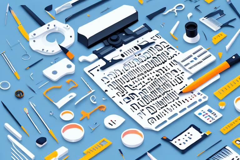 A toolbox filled with various digital tools such as a paintbrush