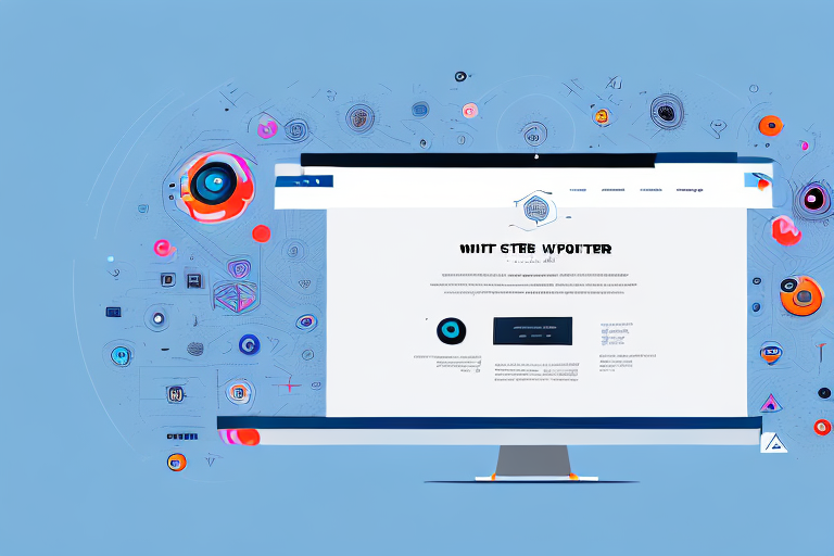 A computer screen displaying a half-built website