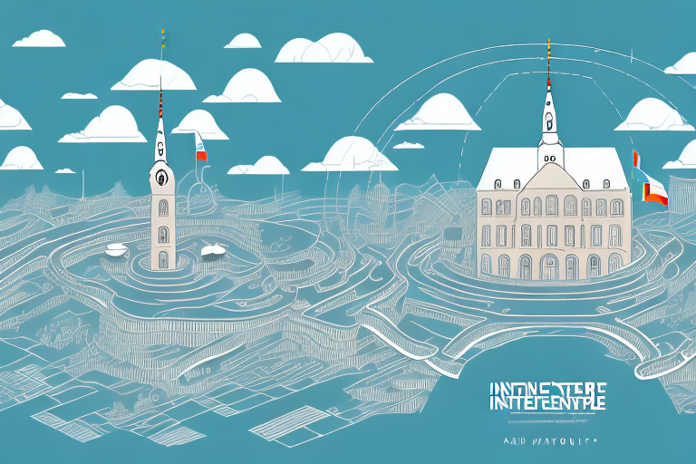 A digital landscape representing the internet