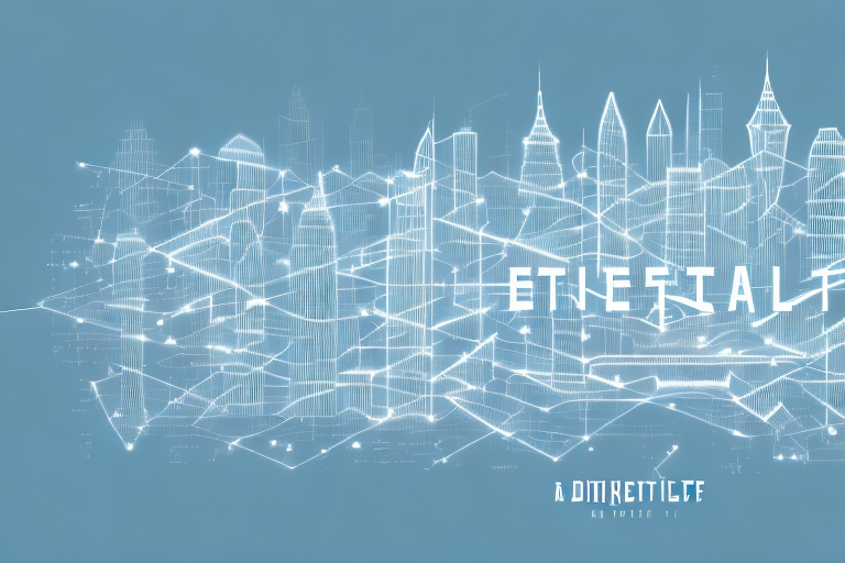 A digital cityscape that symbolizes an internet agency