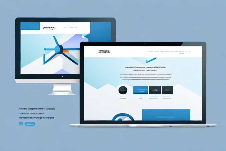 A computer screen showcasing a simple and clean website design interface