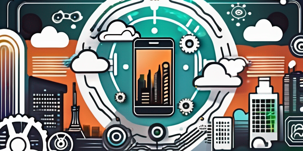 A smartphone with various app icons on the screen