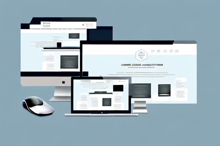 A computer screen displaying a simple and clean website layout