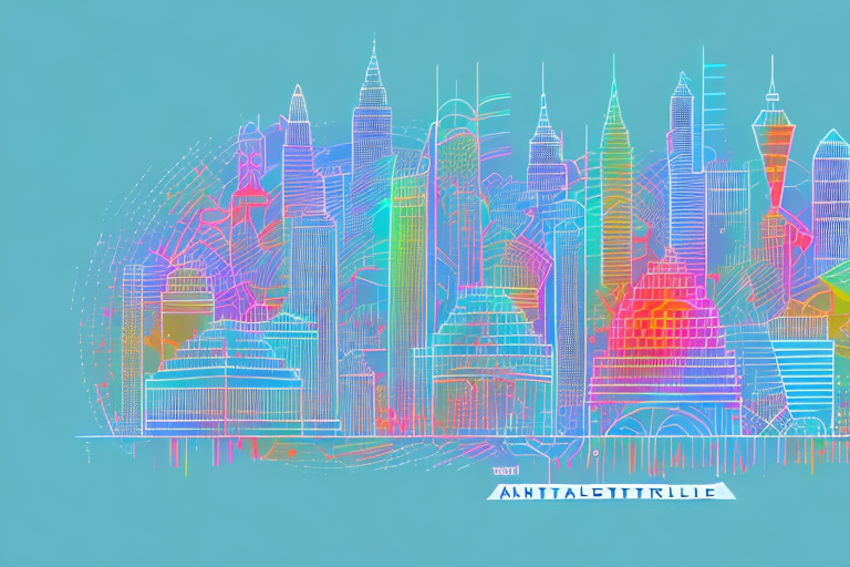 A vibrant digital cityscape