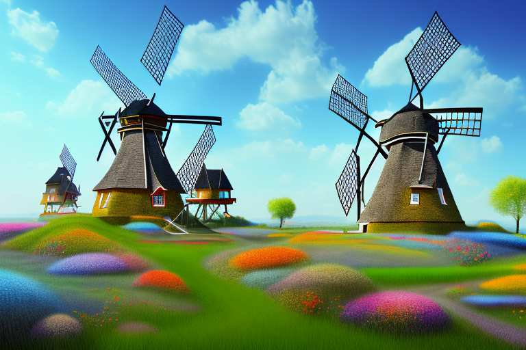 A vibrant digital landscape representing the internet
