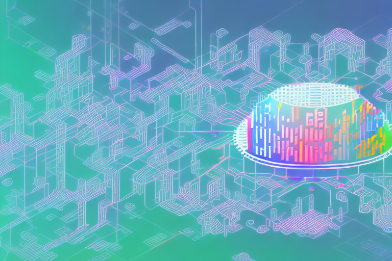 A vibrant digital landscape representing an internet agency