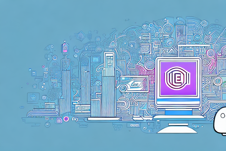 A vibrant digital cityscape