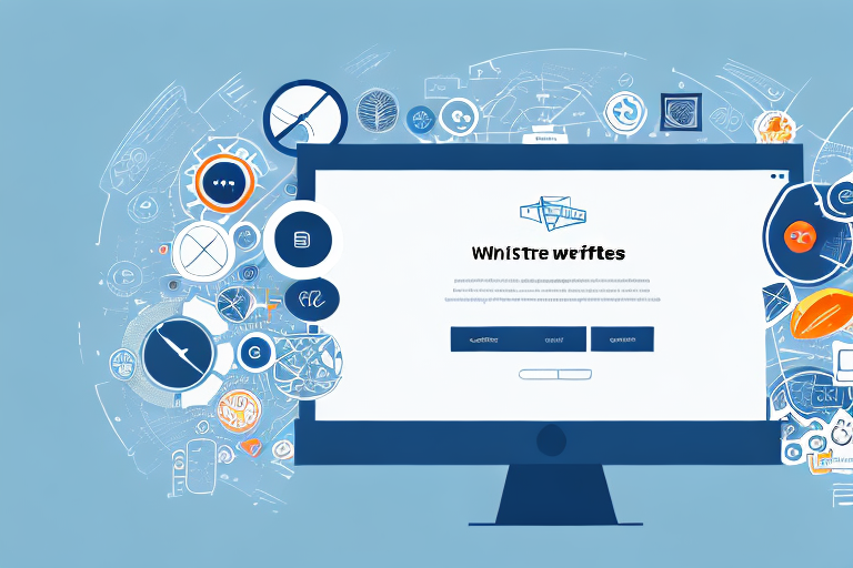 A computer screen displaying a variety of website design elements like banners