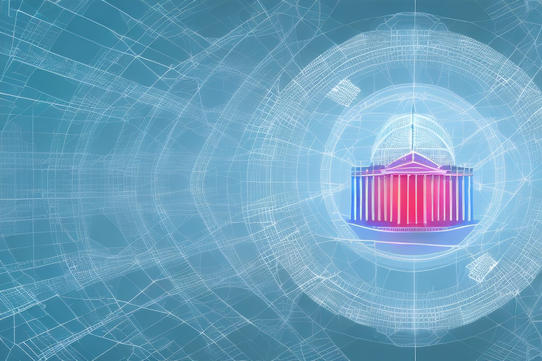 A digital landscape representing the internet