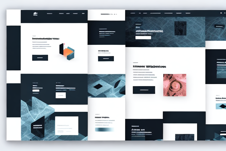 Several diverse website templates floating in cyberspace