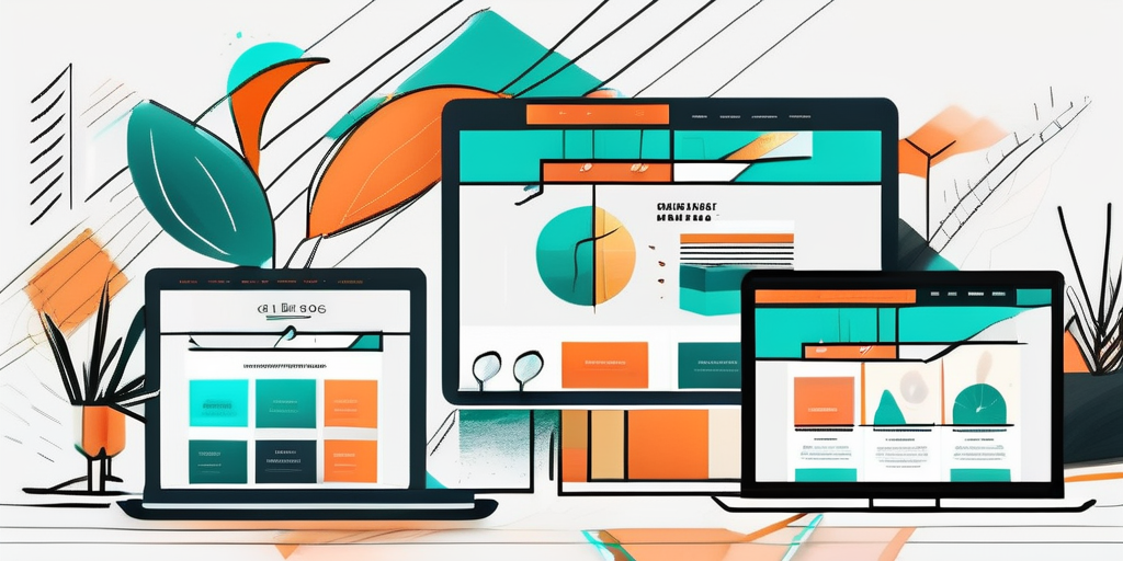 A vibrant and creative website layout with unique design elements and color schemes