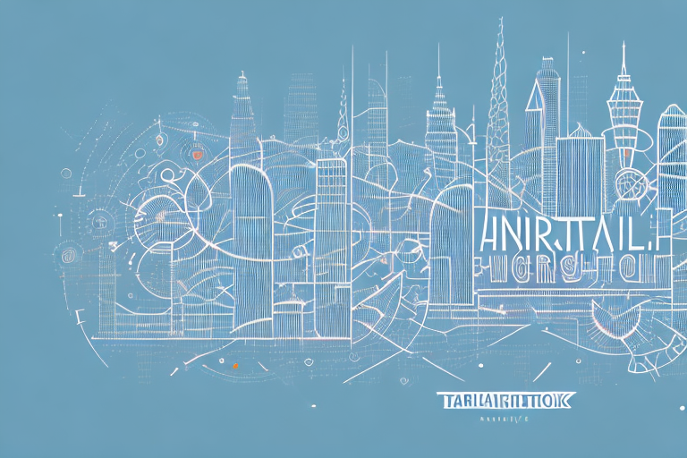 A vibrant digital cityscape representing tharandt