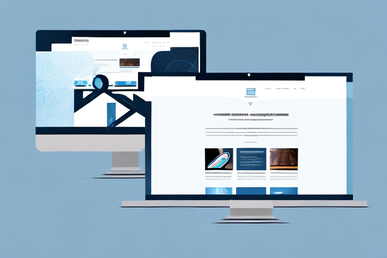 A computer screen displaying a website that adjusts its layout depending on the screen size