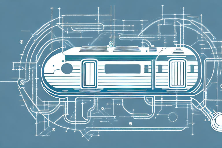 A train traveling on a digital track