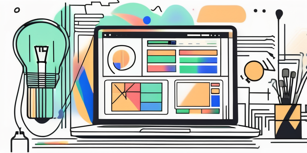 A laptop displaying a creative