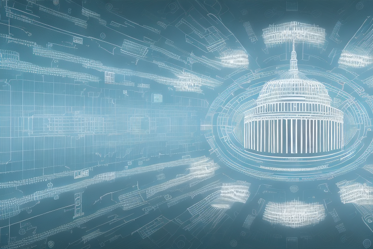 A digital landscape representing the internet
