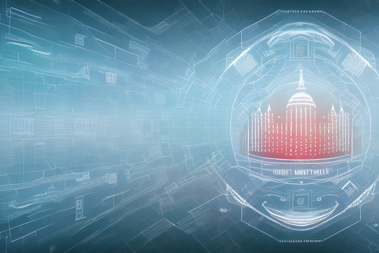 A digital landscape symbolizing the internet