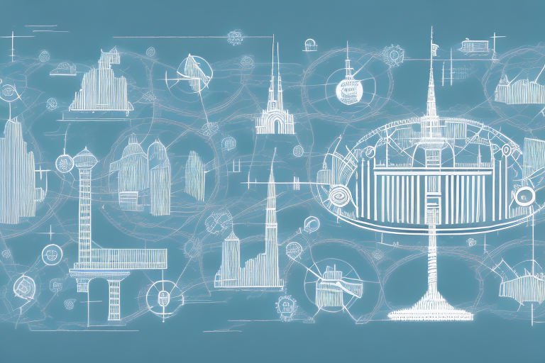 A digital landscape representing the internet