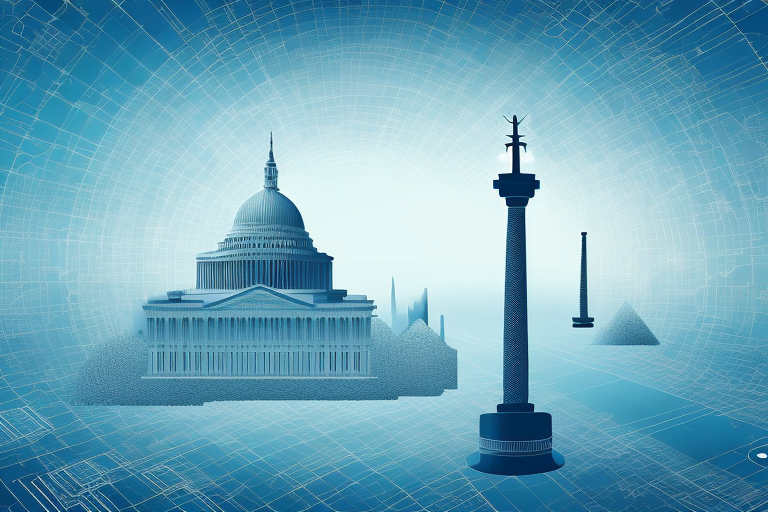 A digital landscape symbolizing the internet