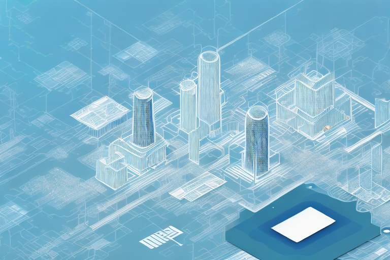 A digital cityscape representing traunreut