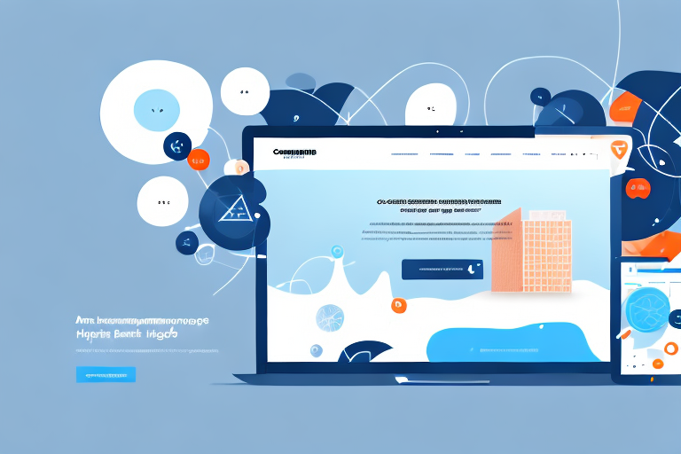 A computer screen showcasing a well-designed and visually appealing homepage with various elements like a navigation bar