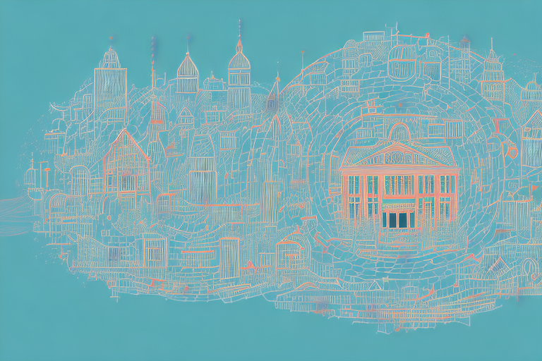 A digital landscape representing the internet