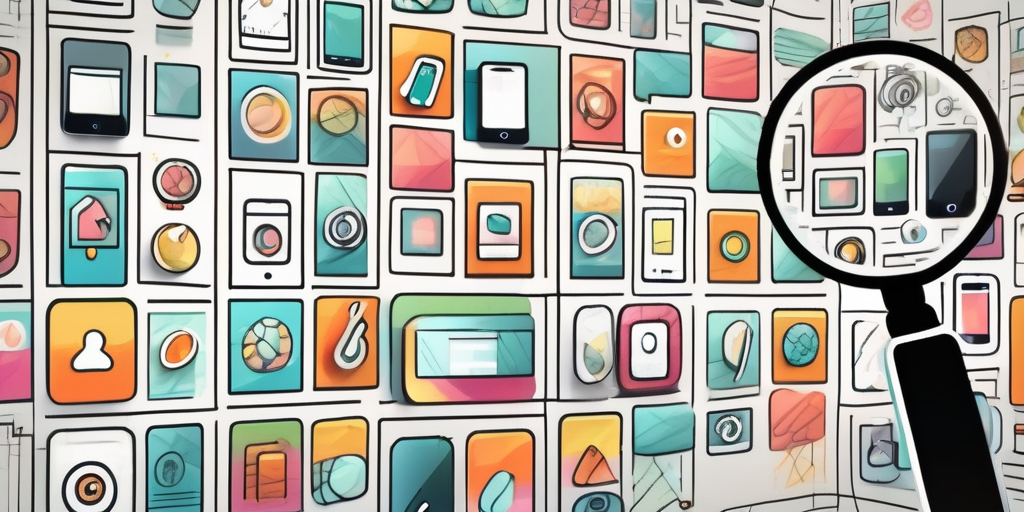 A smartphone displaying a variety of colorful app icons