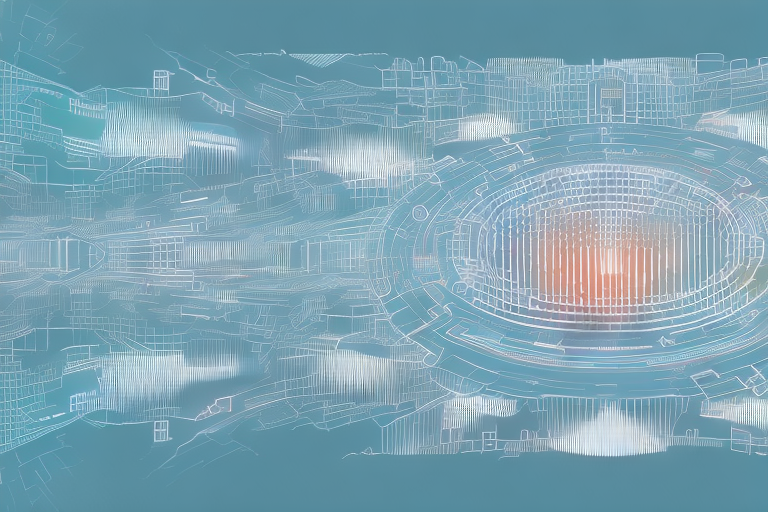 A digital landscape symbolizing the internet