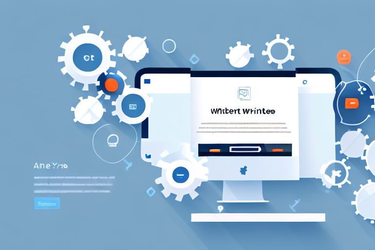A computer screen displaying a simplified website design process
