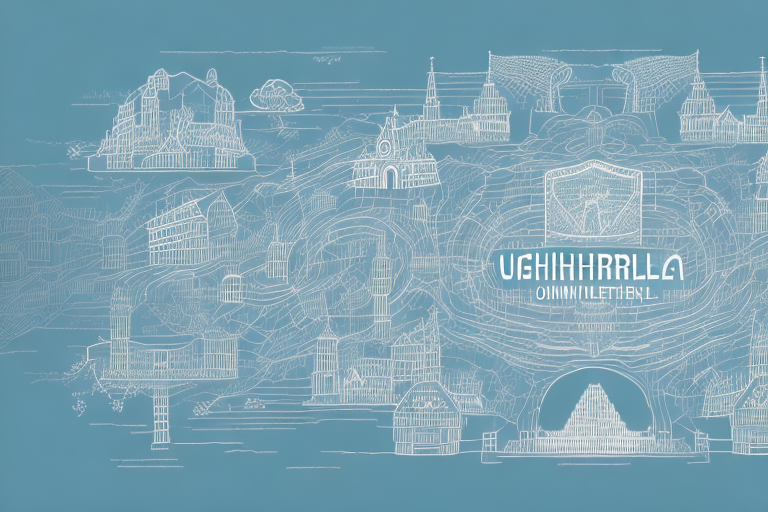 A digital landscape representing the internet