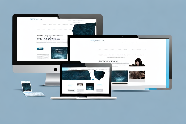 A computer screen showcasing a sleek and modern website design