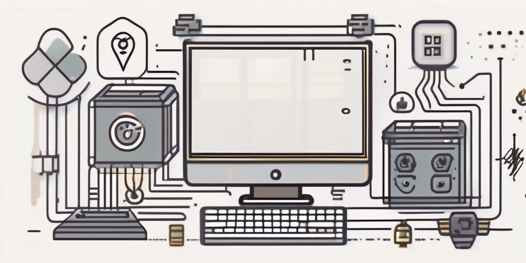 A computer with code lines reflecting on it