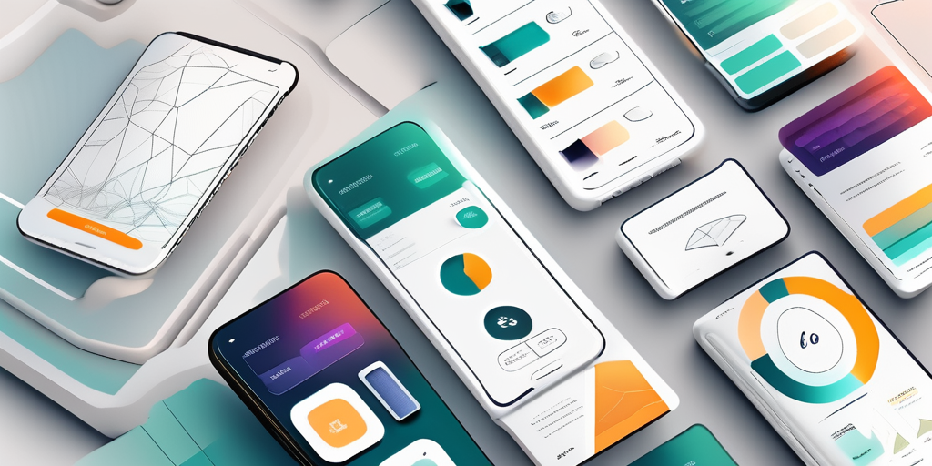 A smartphone displaying a sleek and modern app layout