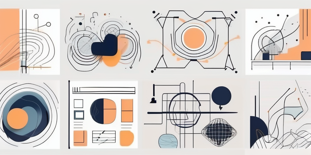 Various abstract representations of modern web designs