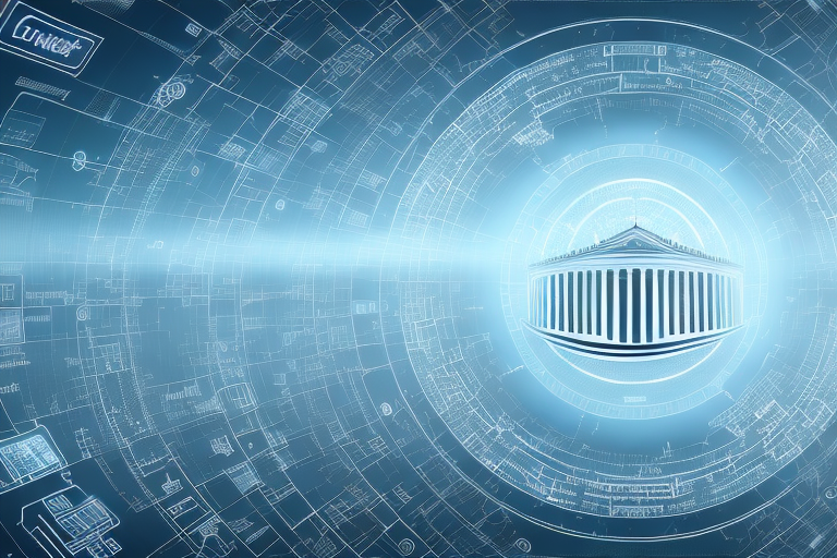 A digital landscape representing the internet
