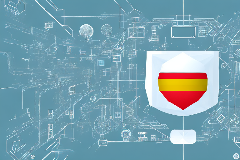 A digital landscape featuring iconic internet symbols and tools