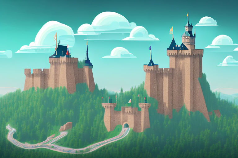 A digital landscape representing the internet