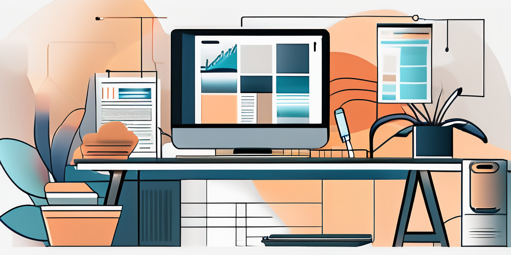 Various design-related elements like a color palette