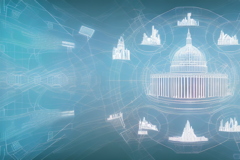 A digital landscape representing the internet